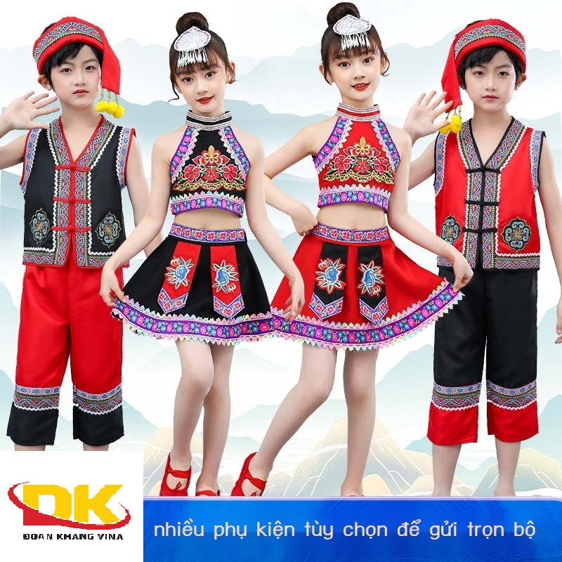 Trang phục múa dân tộc mầm non cho bé giá rẻ DK 071-9